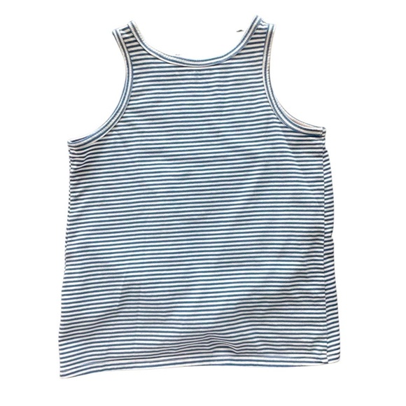 Girls Blue/White Striped Tank Top, Tie Front, OshKosh, Size 10/10A - Picture 2 of 2